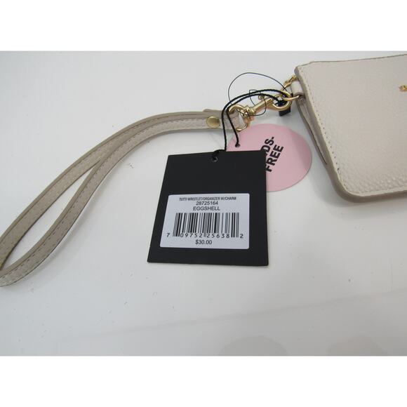 NWT Nanette Lepore Tutti Card Case Wristlet in Eggshell Cream White Wallet - Picture 2 of 6